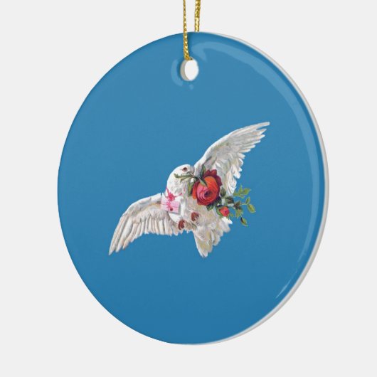 Huwelijkscadeau-ideeën - gepersonaliseerde Duiven  Keramisch Ornament (Links)