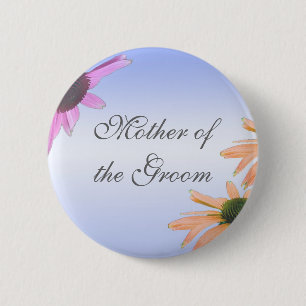 huwelijkscadeau, madeliefjes, dank je, enz. ronde button 5,7 cm