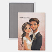 huwelijkscadeau magneet (Voorkant / Achterkant)