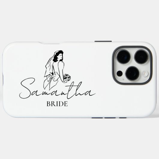 Huwelijkscadeau met naam bruid Case-Mate iPhone case (Achterkant (horizontaal))