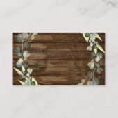 Huwelijkscadeau Registratie Eucalyptus Landelijke  Visitekaartje (Achterkant)