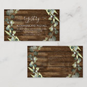 Huwelijkscadeau Registratie Eucalyptus Landelijke  Visitekaartje (Voorkant / Achterkant)