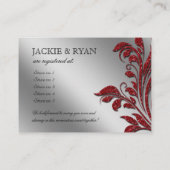 Huwelijkscadeau Registratie Kaart rood sparkle xma (Achterkant)