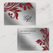 Huwelijkscadeau Registratie Kaart rood sparkle xma (Voorkant / Achterkant)