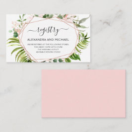 Huwelijkscadeau Registry Eucalyptus Green Visitekaartje