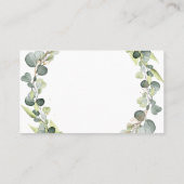 Huwelijkscadeau Registry Eucalyptus Green Visitekaartje (Achterkant)