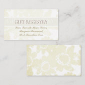 Huwelijkscadeau Registry (met Plum Moss-uitnodigin Informatiekaartje (Voorkant / Achterkant)