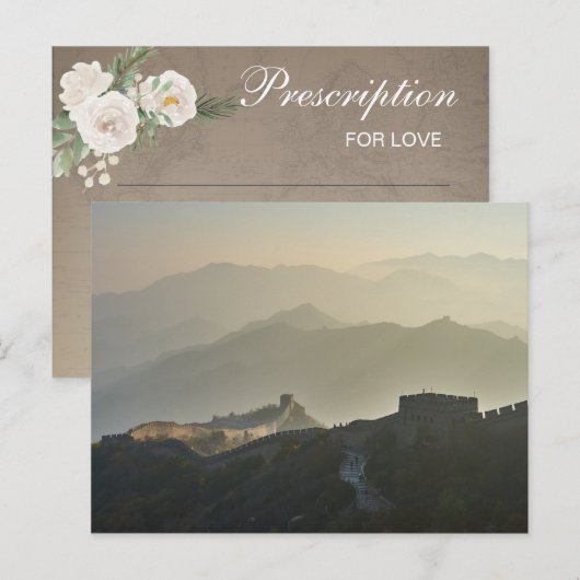 Huwelijkscadeau-spel Postcard Grote Muur van China Briefkaart (Voorkant / Achterkant)