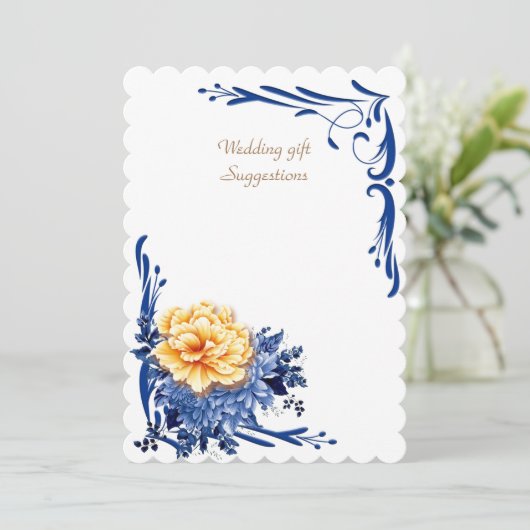 Huwelijkscadeau Suggesties Kaart (Staand voorkant)
