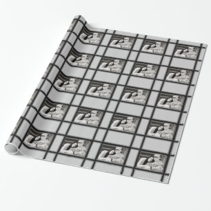 Huwelijkscadeau verpakkingsmateriaal met eigen fot cadeaupapier