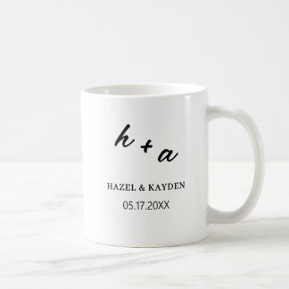 Huwelijkscadeau voor bruid en bruidegom koffiemok
