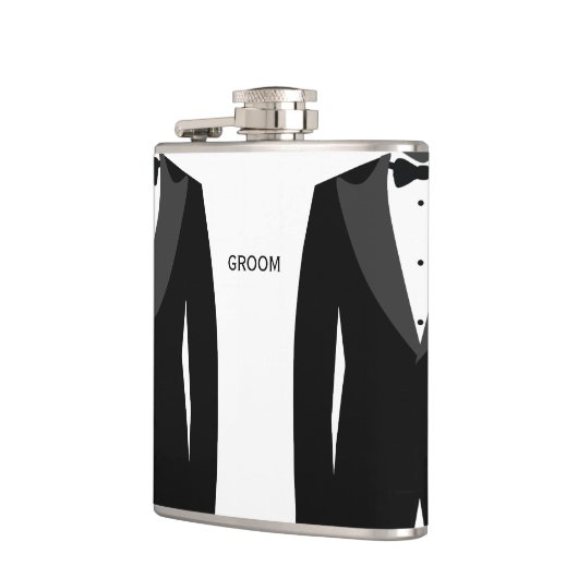 Huwelijkscadeau voor bruidegom - gepersonaliseerde heupfles (Links)