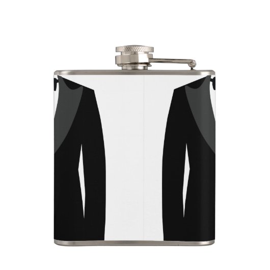 Huwelijkscadeau voor bruidegom - gepersonaliseerde heupfles (Achterkant)