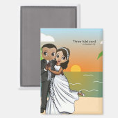 Huwelijkscadeau voor dit bijzondere stel magneet (Voorkant / Achterkant)