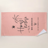 huwelijkscadeau voor palmbomen strandlaken (Voorkant)