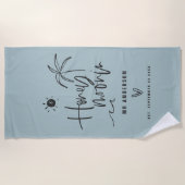 huwelijkscadeau voor palmbomen strandlaken (Voorkant)