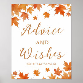 Huwelijkscadeaufeestje in de herfst: advies en wen poster
