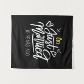 Huwelijkscadeaus | 10e Jubileum voor bruiloft Wandkleed (Voorkant (horizontaal))