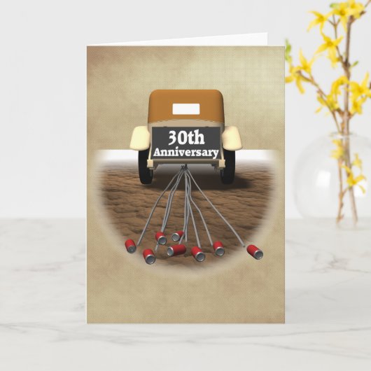 Huwelijkscadeaus 30 jaar getrouwd kaart (Gele Bloem)