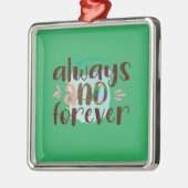 Huwelijkscadeaus | Altijd en altijd Metalen Ornament (Links)