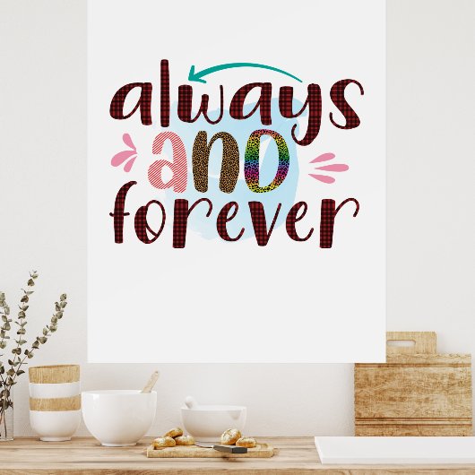 Huwelijkscadeaus | Altijd en altijd Poster (Keuken)