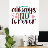 Huwelijkscadeaus | Altijd en altijd Poster (Thuiskantoor)