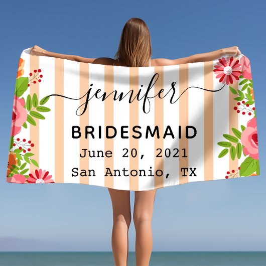 Huwelijkscadeaus Bachelorette Party Gift, bruiloft Strandlaken