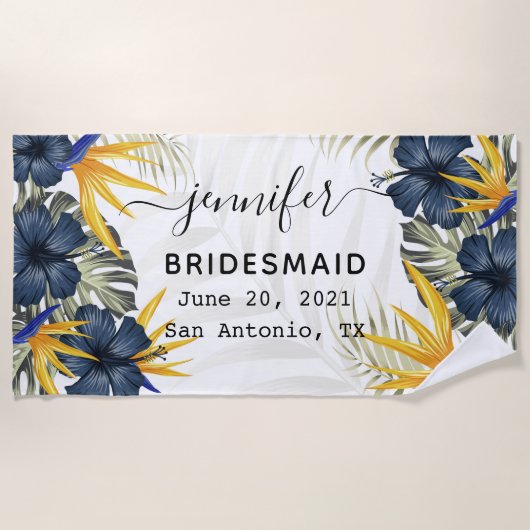 Huwelijkscadeaus Bachelorette Party Gift, Wedding  Strandlaken (Voorkant)