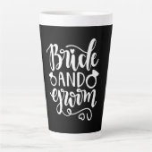 Huwelijkscadeaus | Bride en Groom Latte Mok (Voorkant)