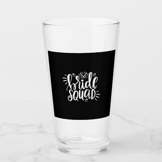 Huwelijkscadeaus | Bride Squad Glas (Voorkant)