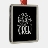 Huwelijkscadeaus | Bride's Crew Metalen Ornament (Rechts)