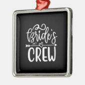 Huwelijkscadeaus | Bride's Crew Metalen Ornament (Links)