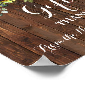 Huwelijkscadeaus Bruidsfeest Westers Zonnebloem Bo Poster (Hoek)