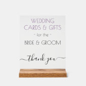 Huwelijkscadeaus Dusty Violet Black Typography Cle Acryl Bord (Voorkant)