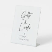 Huwelijkscadeaus en Kaarten Tafelvoetteken Reclamebord Met Voetstuk (Voorkant)