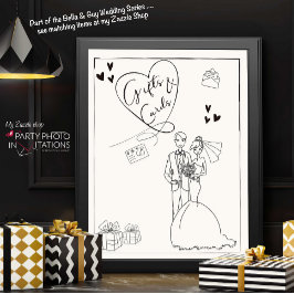 Huwelijkscadeaus en Kaarten teken Poster