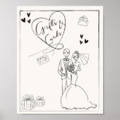 Huwelijkscadeaus en Kaarten teken Poster (Voorkant)