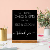 Huwelijkscadeaus Formal Zwart Wit Typografie Acryl Bord (Huwelijk)