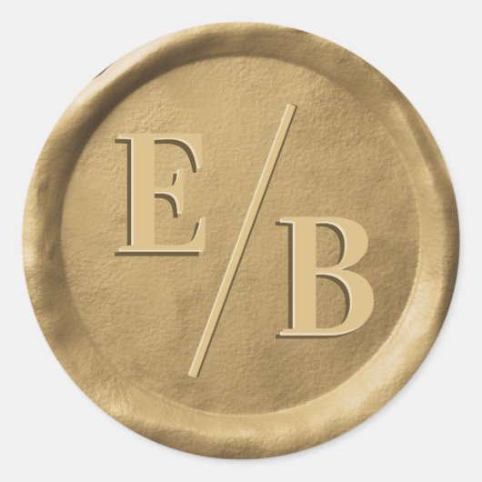 Huwelijkscadeaus Gouden Waszegel Envelope Stickers (Voorkant)