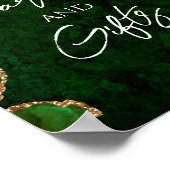 Huwelijkscadeaus Groene Agate Poster (Hoek)