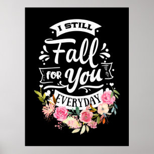 Huwelijkscadeaus Ik Herfst nog steeds elke dag v Poster