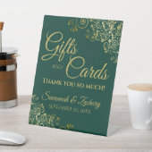 Huwelijkscadeaus & kaarten Hartelijk dank, Emerald Reclamebord Met Voetstuk (Insitu)