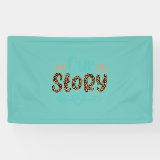 Huwelijkscadeaus | Ons verhaal Spandoek (Horizontaal)