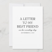 Huwelijkscadeaus Persoonlijk "Aan mijn beste vrien Bedankkaart (Voorkant)