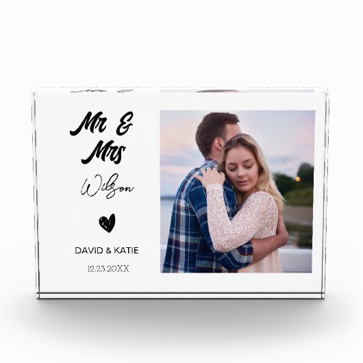 Huwelijkscadeaus voor koppel bruid bruidsfeest cad fotoblokken (Voorkant)