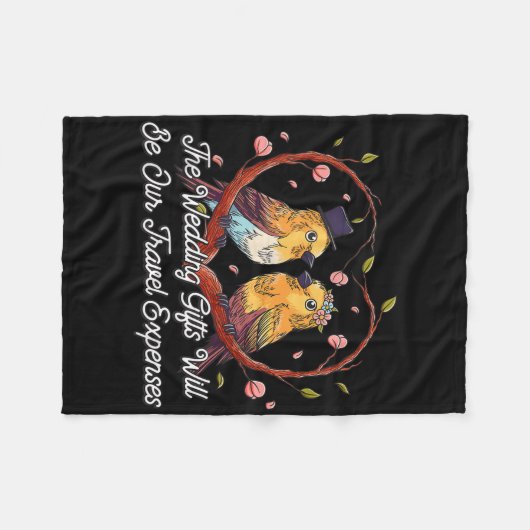 Huwelijkscadeaus zijn reiskosten bruid en bruidego fleece deken (Voorkant (Horizontaal))