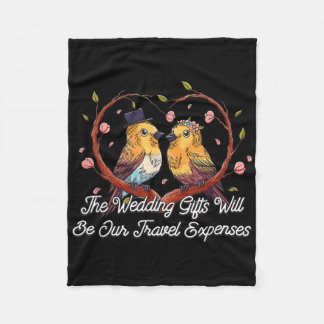 Huwelijkscadeaus zijn reiskosten bruid en bruidego fleece deken