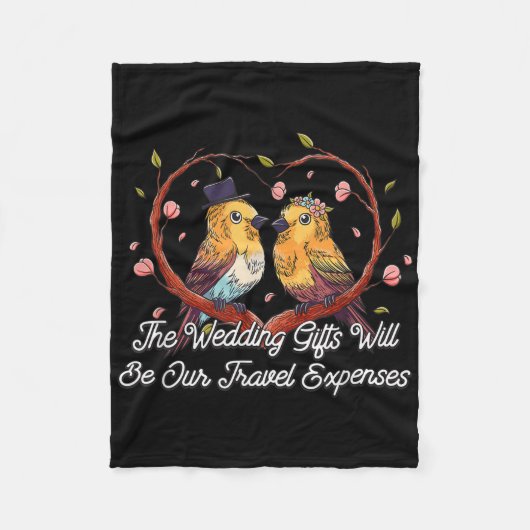 Huwelijkscadeaus zijn reiskosten bruid en bruidego fleece deken (Voorkant)