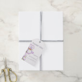 Huwelijkscadeautags "Delicate irissen" Cadeaulabel (Met Touw)