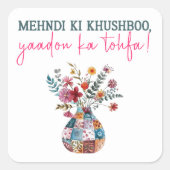 huwelijkscadeautas vierkante sticker (Voorkant)